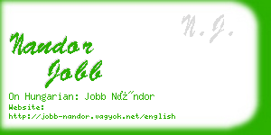 nandor jobb business card